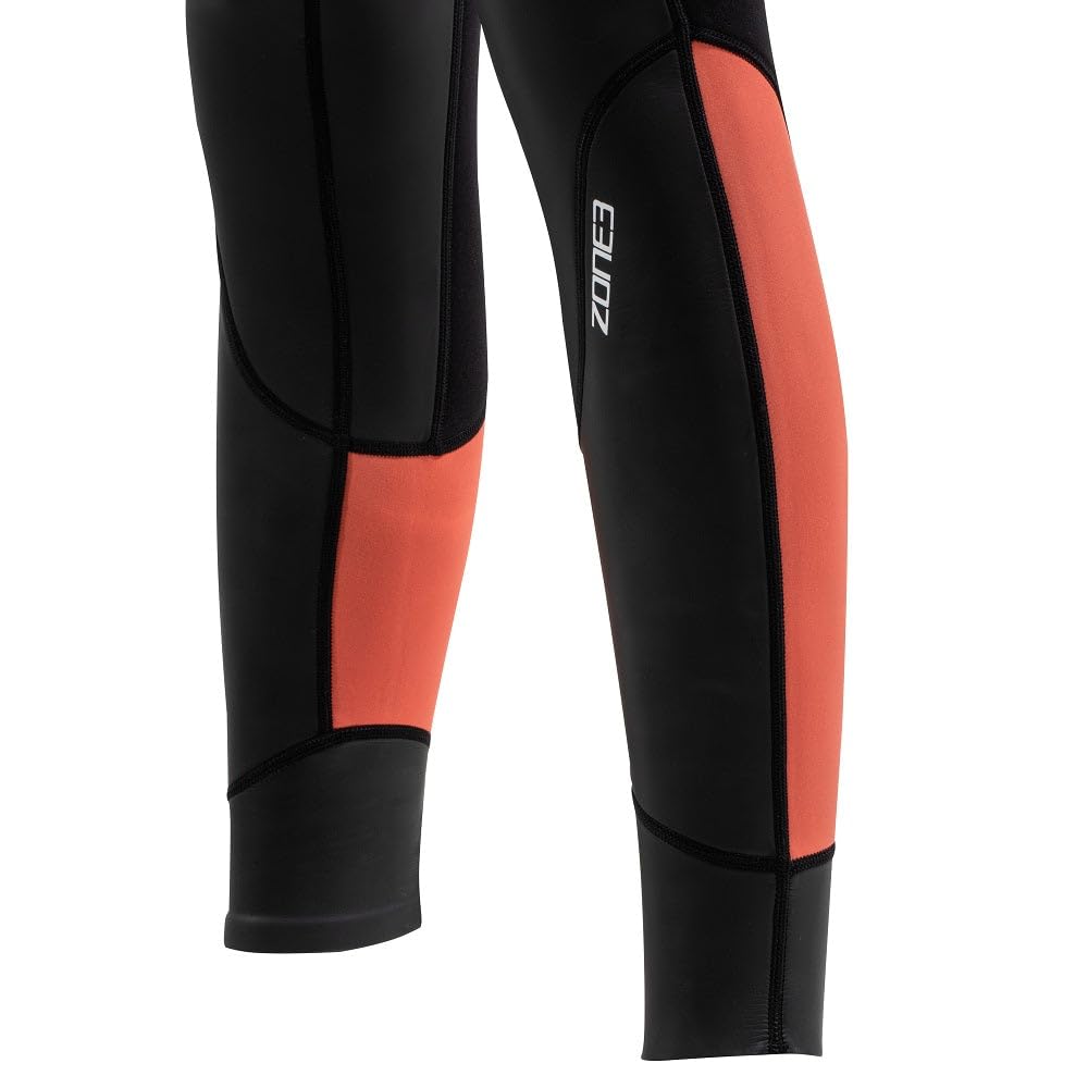 2024 Zone3 Mens Venture Back Zip Swim Wetsuit WS22MVEN101 - Black/Orange
