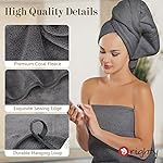 Orighty Bath Towels Pack of 2(27'' x 54'') - Soft Feel, Highly Absorbent, Quick Drying Microfiber for Body, Sport, Yoga, SPA, Fitness - Grey - Image 4