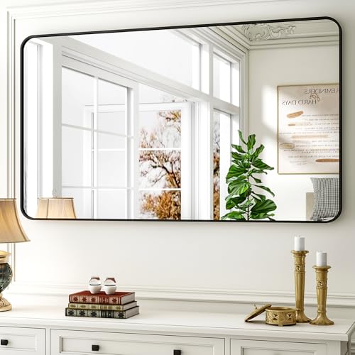 Easly 30x48 Black Rounded Mirror