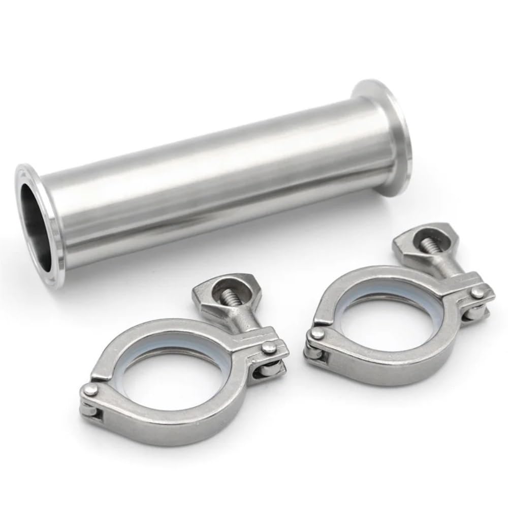 Length100/152/200/254/300mm Sanitär Edelstahl 304 Rohr Fitting Rohr OD 19/25/38/51 Homebrew Ferrule Tri Clamp 50,5 64mm(1 pipex2x2,OD45 X64_254MM)
