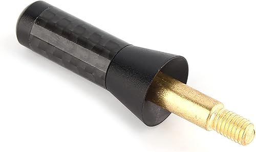 Miniatura 4 de Antena corta para automóvil, 1.4 in/1.38 pulgadas, antena de radio de tornillo de fibra de carbono, antena de decoración corta de aluminio, repuesto