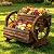 Wooden Flower Cart with Wheels Wooden Wagon Planter Outdoor Garden Planter, Decor Planter for Patio Balcony Decoration Succulent Flower Pot Flower Cart for Indoor Backyard Balcon Décor