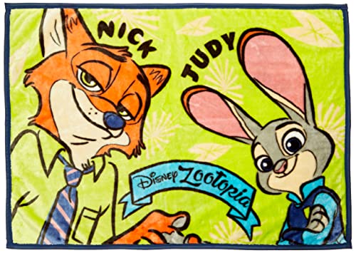 丸眞 ひざ掛け ディズニー ズートピア ジャングルグリーン ブランケット H70×W100cm かわいい ふわふわ おしゃれ 防寒グッズ 2245024600