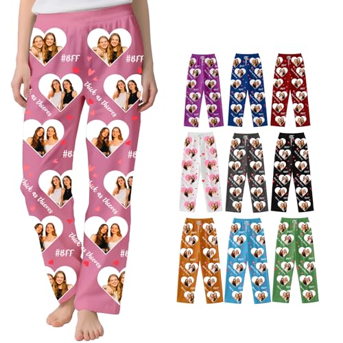 ALBK Custom Pajama Pants with 3 Photos, Custom Pajamas for Men Women, Personalized Pajamas Gifts for Dad Mom, Custom PJ Pants