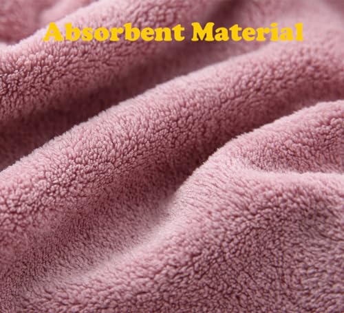 image for M-bestl 2 Pack Microfiber Hair Towel Wrap,Hair Drying Towel with Butto