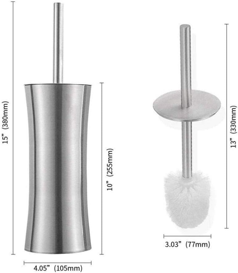 Slim Compact Stainless Steel Toilet Bowl Brush and Bathroom Storage Sturdy, Deep Cleaning