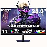 KTC Gaming Monitor 24 Zoll, FHD 1080P@180Hz (OC 190Hz) mit Fast IPS-Panel, 1ms Reaktionszeit, FreeSync/G-Sync, HDR400, 133% sRGB, HDMI 2.0 / DP 1.4, Hardware Blaulichtfilter, VESA 100×100mm