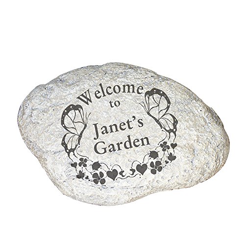 GiftsForYouNow Butterfly Welcome Personalized Garden Stone, 11