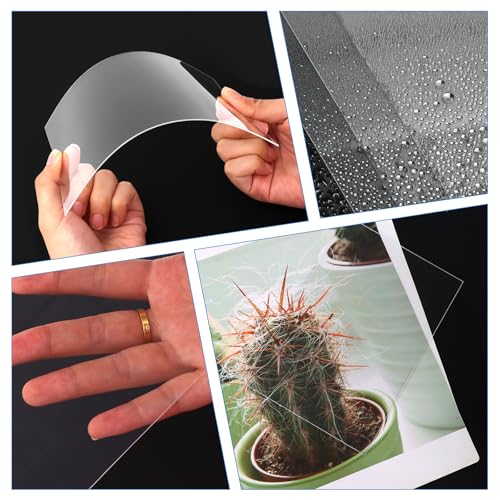 Image of TKOnline 15 PCS Plexiglass Sheets, 5 inch x 7 inch x 0.04 Clear PET Sheet Panels, Clear Acrylic Plastic Sheet for Picture Frame, Invitations, Poster Frames Plastic Board Visit the TKOnline Store