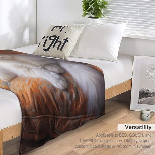 Couverture chat 3D impression flannel, le cadeau idéal pour lit - 7