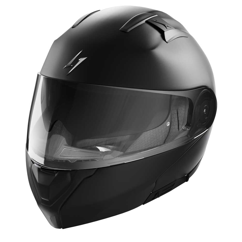 Szczękowy kask motocyklowy STORMER Spark Black Matt – ECE 22.06 – zintegrowana blenda przeciwsłoneczna – przystosowany do montażu Pinlocka