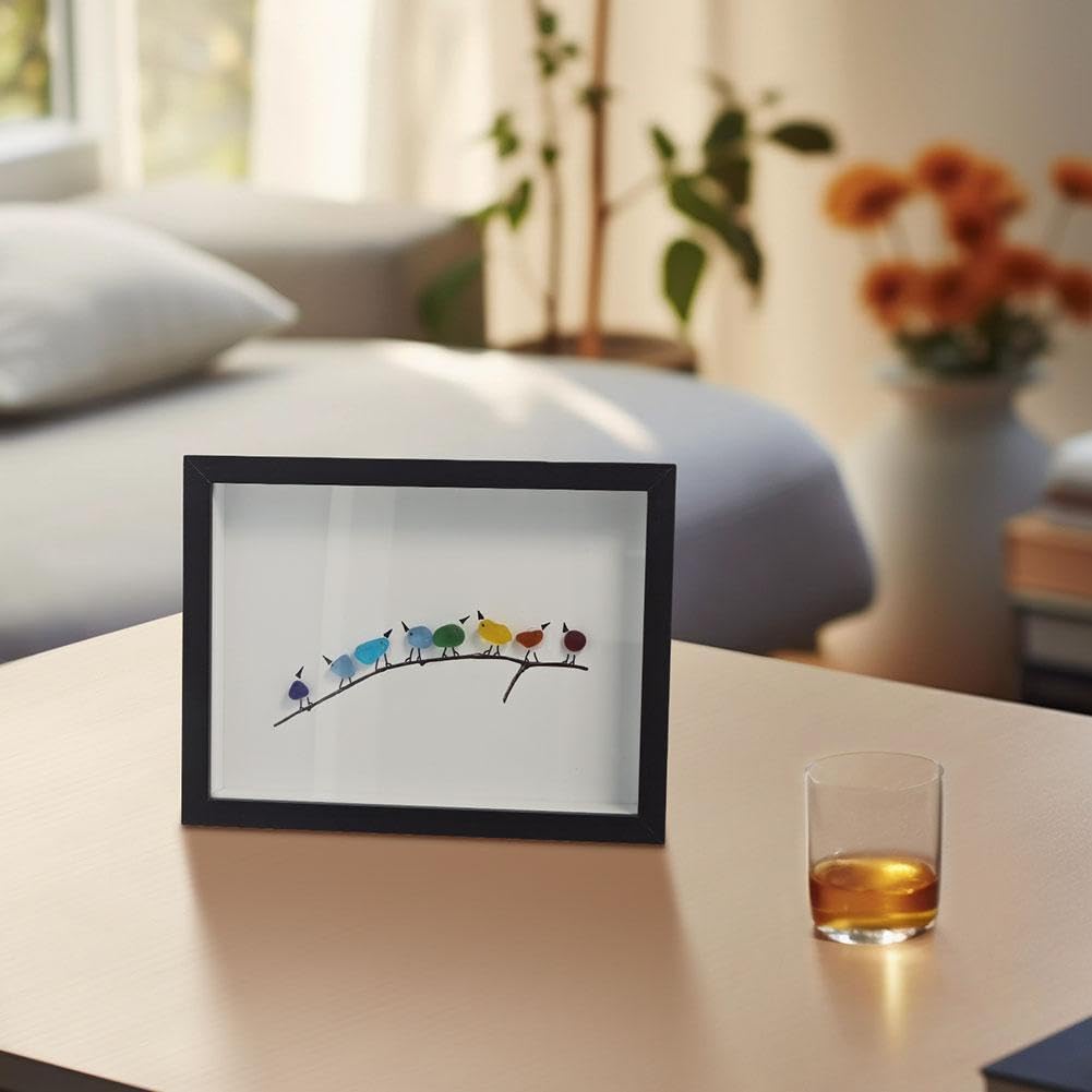 ⑨＊バイオレットガラスのハートリース＊シーグラスアート 1_66de03c13fede840874ce4577b41