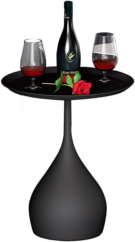 Side Table/End Table,Tray Round Metal Tray Table Side Sofa Table, Anti-Rust and Waterproof Outdoor & Indoor Snack Table Accent Coffee Table for Living Room Bedroom