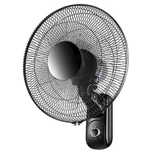 SaryEdge Ventilador de Pared para habitación Infantil de 60 W, Color Negro, 3 velocidades, Ideal para el hogar, el Dormitorio y la Oficina.(Negro - 16,3 Pulgadas