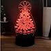 Produktbild 3D-Nachtlicht mit Fernbedienung Süßes neues Jahr Kinder präsentieren Spielzeug 3D-Anzug Weihnachtsbaum Roman Led Home Dec Atmosphäre 7 Farbwechsel Touch Remote Table Lamp_7 Farben veränderbar.