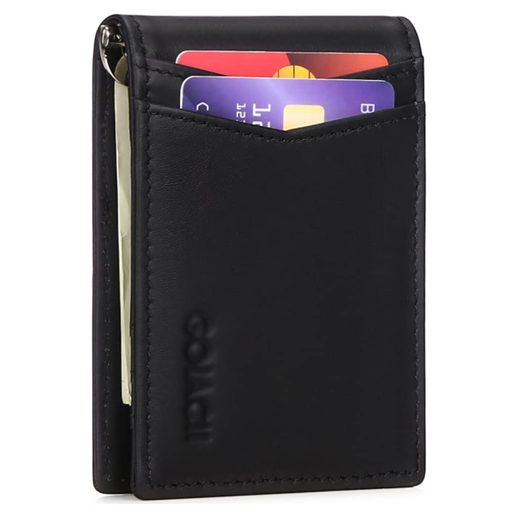 Bobyk Portafoglio in pelle Porta carte da uomo Porta carte di credito da lavoro Porta carte d'identità Fermasoldi da uomo