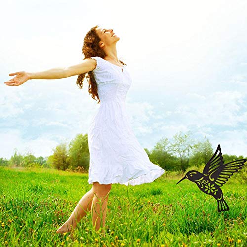 Langya Yard Art Hummingbird Stake, Waterproof And Weatherproof Animal Silhouette Stake, Elegant Garden Design, Bird Acrylic Silhouette Stake, Acrylic Art Lawn Outdoor, #TOP5