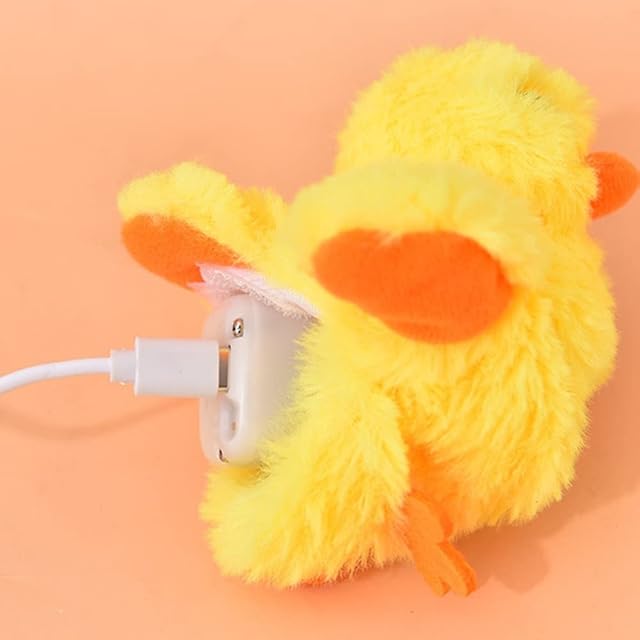 Foto 6 de 8 de DONGKER Juguete interactivo de pato para gatos, recargable por USB, juguete de pato chirriante