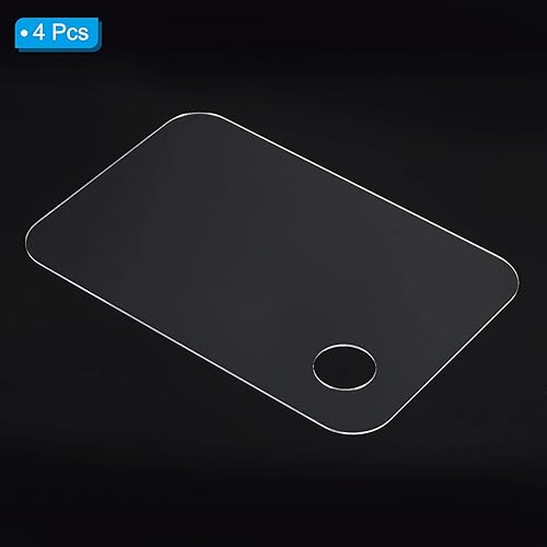 Miniatura 3 de PATIKIL Paleta de pintura acrílica, 2 unidades, bandeja de pintura rectangular, paleta de pintura de 8 x 12 x 0.08 pulgadas con agujero para el