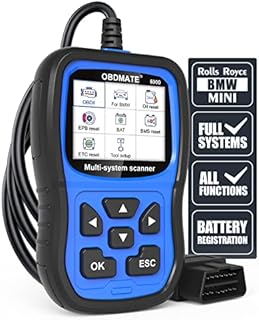 OBDMATE 6900 BMW Full Systems Diagnostic Scan Tool Automotive OBD2 Scanner Check Engine Fault Code Reader with Battery Registration CBS PCM Oil EPB ETCS Reset for BMW Mini Rolls Royce