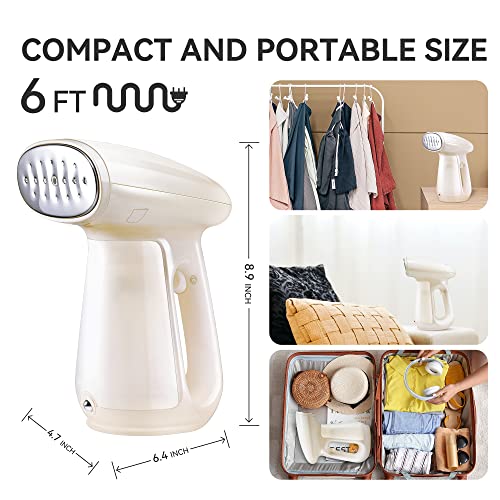 image for Bar Bear Steamer for Clothes, Handheld Clothes Steamer,1300W Strong Po
