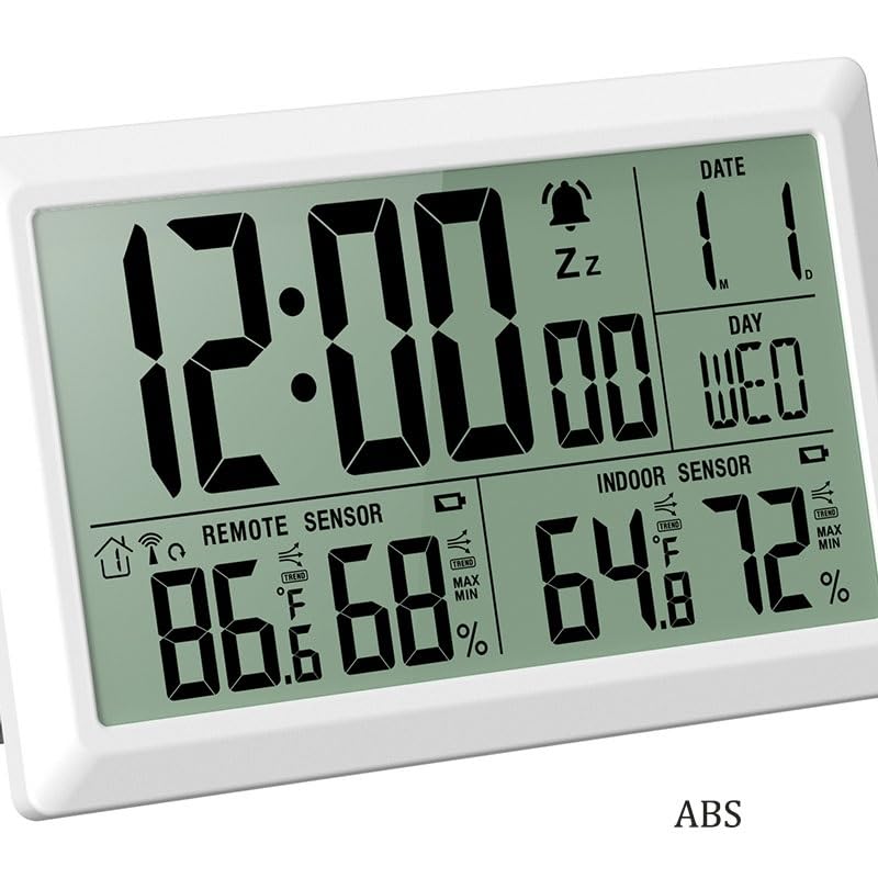 7.5 inch Large Screen Alarm Clock Calendar Hygrometer