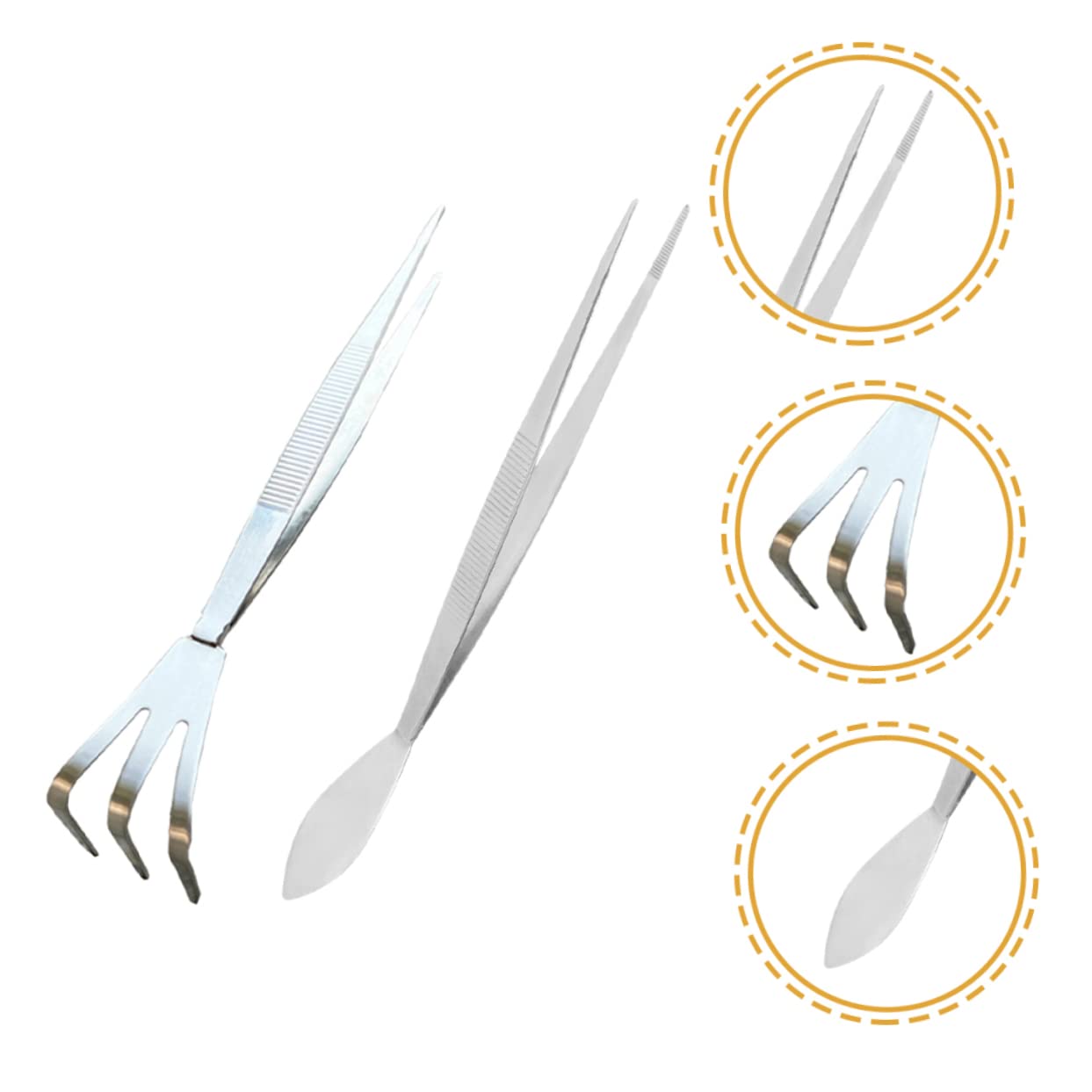 SUPVOX 6piezas Herramienta De Bonsai y Rastrillo De Inoxidable Para Mantenimiento De Plantas Para Principiantes Jardinería Mango Ergonómico y Cabeza De Espátula