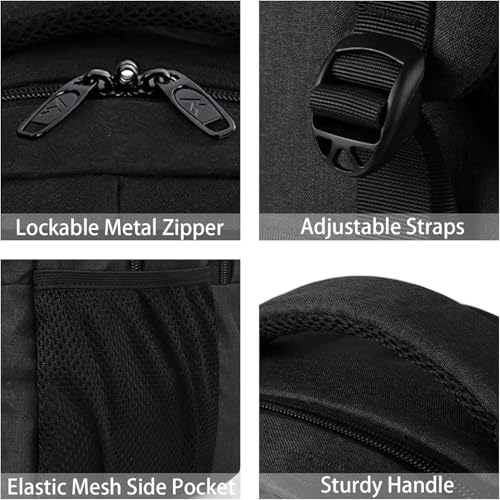 MATEIN Rucksack Herren, Groß Laptop Rucksack 17,3 Zoll Schulrucksack Laptoptasche mit USB Ladeanschluss Anti Diebstahl Business Arbeit Reisen Backpack Teenager Notebook College Tech Damen, Schwarz
