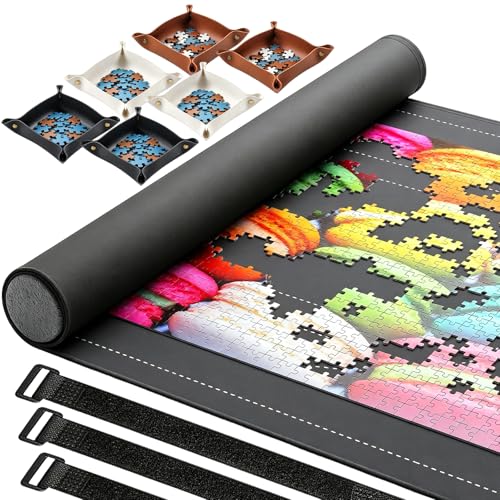 Tablero de rompecabezas antideslizante portátil para jugar en el salón y guardar sin desorden