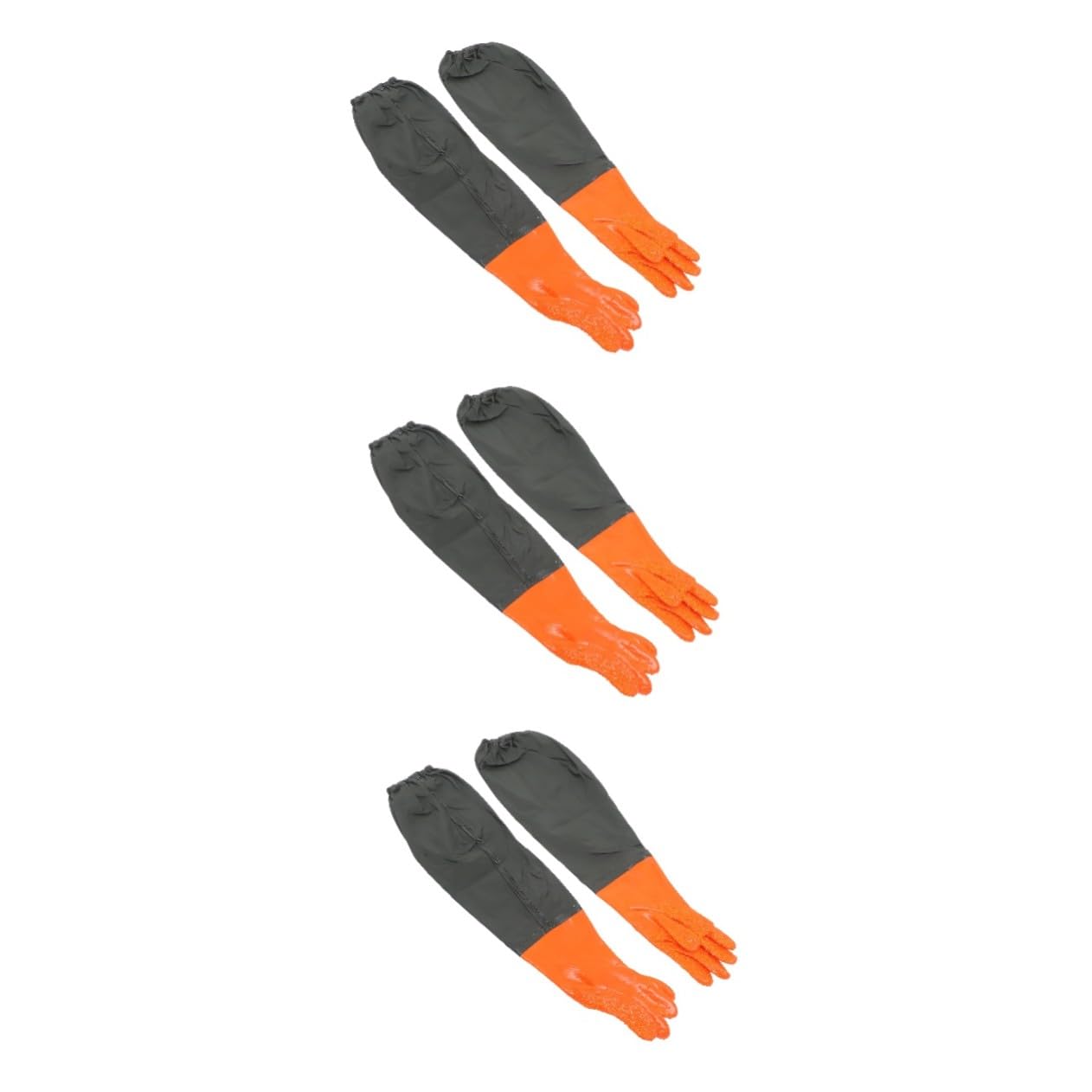 3 Pares Guantes Impermeables Largos para Pesca y Jardinería Reutilizables Ligeros y Resistentes con Cómodo y Diseño Portátil para Uso Diario Acuarios y Estanques