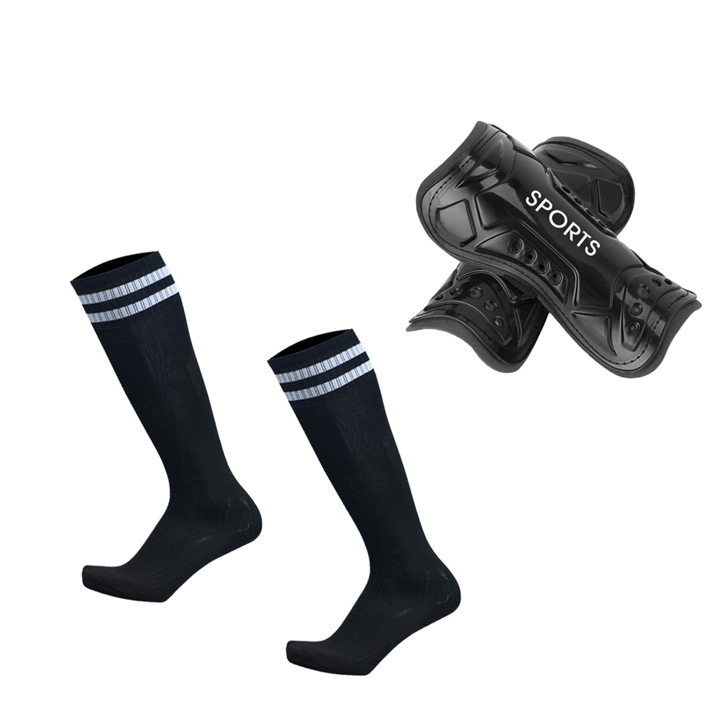 CBLDFSoccer Shin Guards for Kids Kids Soccer Shin Guards and Soccer Socks, Breathable Football Shin Pads Boys Girls Soccer Shin Guards for Age 3-6-8-10-12 Kids Toddlers Children Teenagers