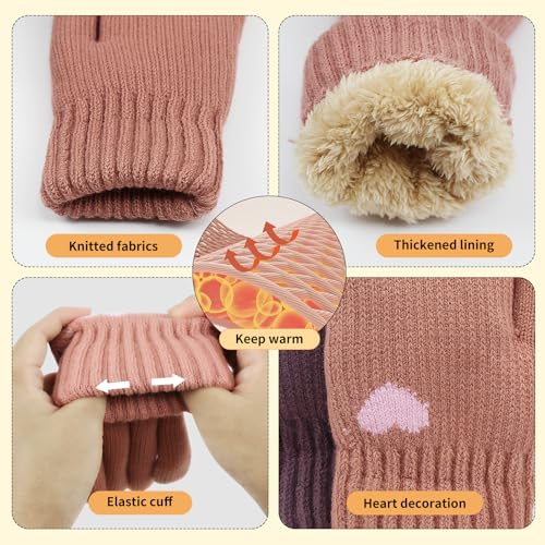 Guantes cálidos para pantalla táctil con punto térmico de mujer 3