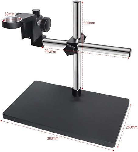 Miniatura 2 de Kit de microscopio soporte ajustable para microscopio, barra de barra, pilar de doble brazo para binocular trinocular estéreo, microscopio cámara,