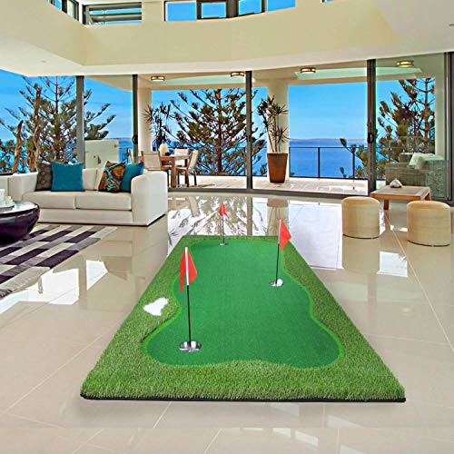 Facy Golf Putting Green Mat Indoor/Outdoor - Professional Golf Practice Mat For Put Training For Home Office Use #TOP1