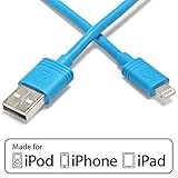 Aduro - Apple Certified / MFi - (3 Feet, 1 Meter) USB to Lightning Charge & Sync Cable fits all Apple Devices with Lightning Connector (Blue)