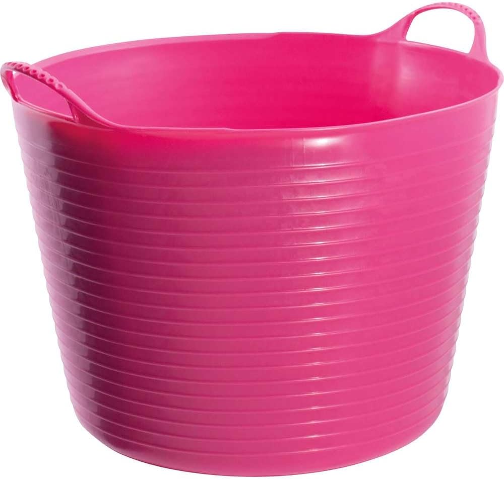 Red Gorilla - Large Tub - Pink, 9.9 gallons (38L) Heavy‑Duty Plastic Utility Bucket for Garden, Stable, Home & Toy Storage