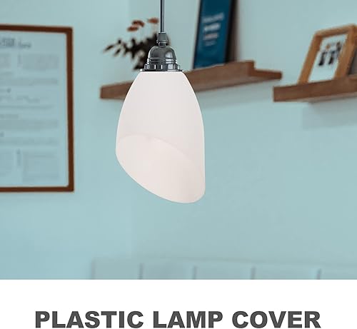 Miniatura 3 de VANZACK Pantalla de herradura, pantalla de plástico de repuesto para lámpara blanca, cubierta de luz para lámpara de pie, luz de dormitorio, 4 piezas