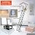 INTSUPERMAI Attic Ceiling Ladder Retractable Attic Folding Extension Ladder Loft Stairs Ladder Attic Stairs Pull Down Ceiling Mounted Folding Ladder 12 Steps Max 10ft Height 27.56 x 35.43inch Black