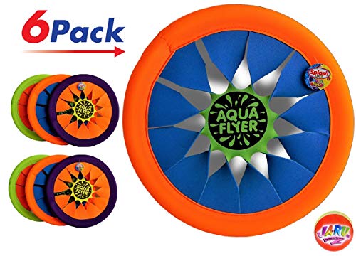 JA-RU Soft Frisbee Throwing Disc Splash Fun Aqua Flyer 12" (6 Units Assorted)