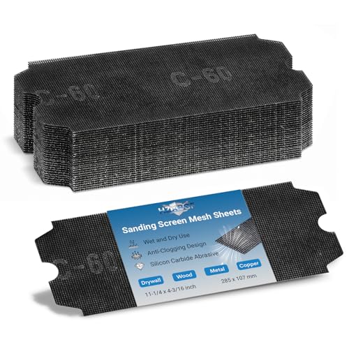 20Pcs 4-3/16x11-1/4 Drywall Sanding Screen 60-320 Grit Mesh Sandpaper