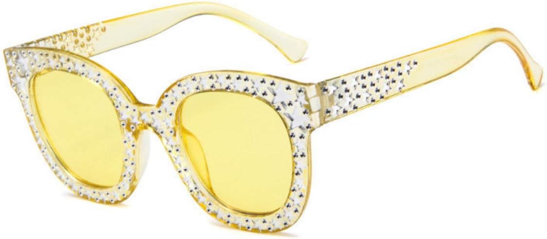 Oversized Sunglasses for Women Square Thick Frame Bling Bling Rhinestone Novelty Shades