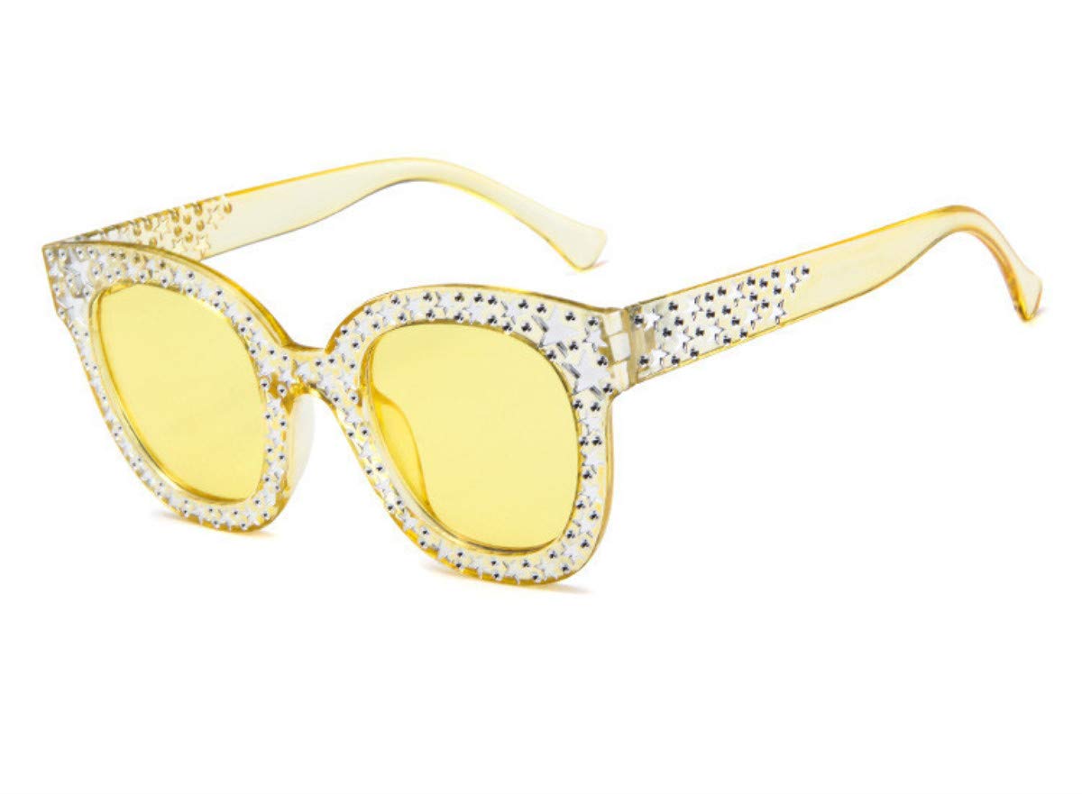 Oversized Sunglasses for Women Square Thick Frame Bling Bling Rhinestone Novelty Shades
