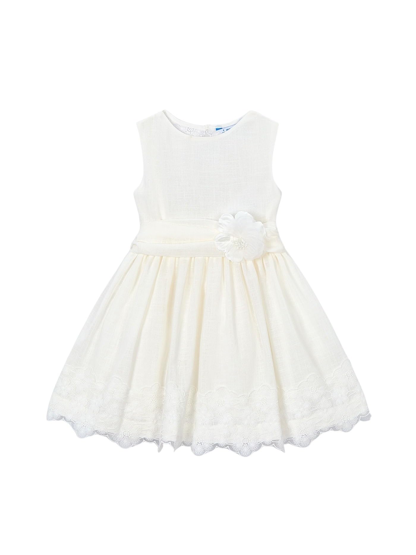 Mayoral Vestito Merletti per Bambine e Ragazze Ecrù 6 Anni (116cm)