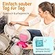 Funkelfuchs® - Brotdose Kinder mit Fächern – 500ml, Pink – Lunchbox Sternchen, klein – Snackbox, Jausenbox, Vesperdose, Brotbox, Essensbox, Bento Box Kinder - für Schule, Kindergarten und Kita
