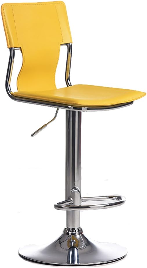 Chair Guo shop- Fashion Bar Rotating Bar Restaurant Coffee Shop High good (color : Yellow)