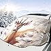 Produktbild C-WANG Aquarell Hirsch handgemalt Winterszene Auto Windschutzscheibe Abdeckung für EIS, Schnee, Frost, Sonne, Auto Front Window Shades Protector
