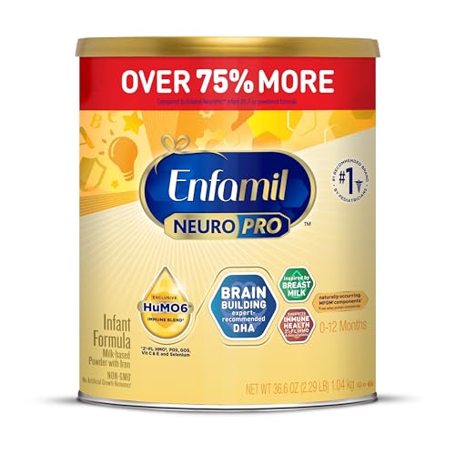 Image of Enfamil NeuroPro Baby Formula, MFGM* 5-Year Benefit, Expert-Recommended Brain-Building Omega-3 DHA, Exclusive Immune Supporting HuMO6 Blend, Infant Formula Powder, Baby Milk, 28.3 Oz