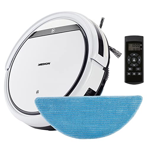 MEDION - Robot aspirador, funci&oacute;n de succi&oacute;n y limpieza (90 min. ...