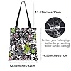 MYSOMY Jack & Sally Tote Bag Zero Dog Gifts Oogie Boogie Gifts Nightmare Movie Shoulder Bag (GREEN RIP UK) #2
