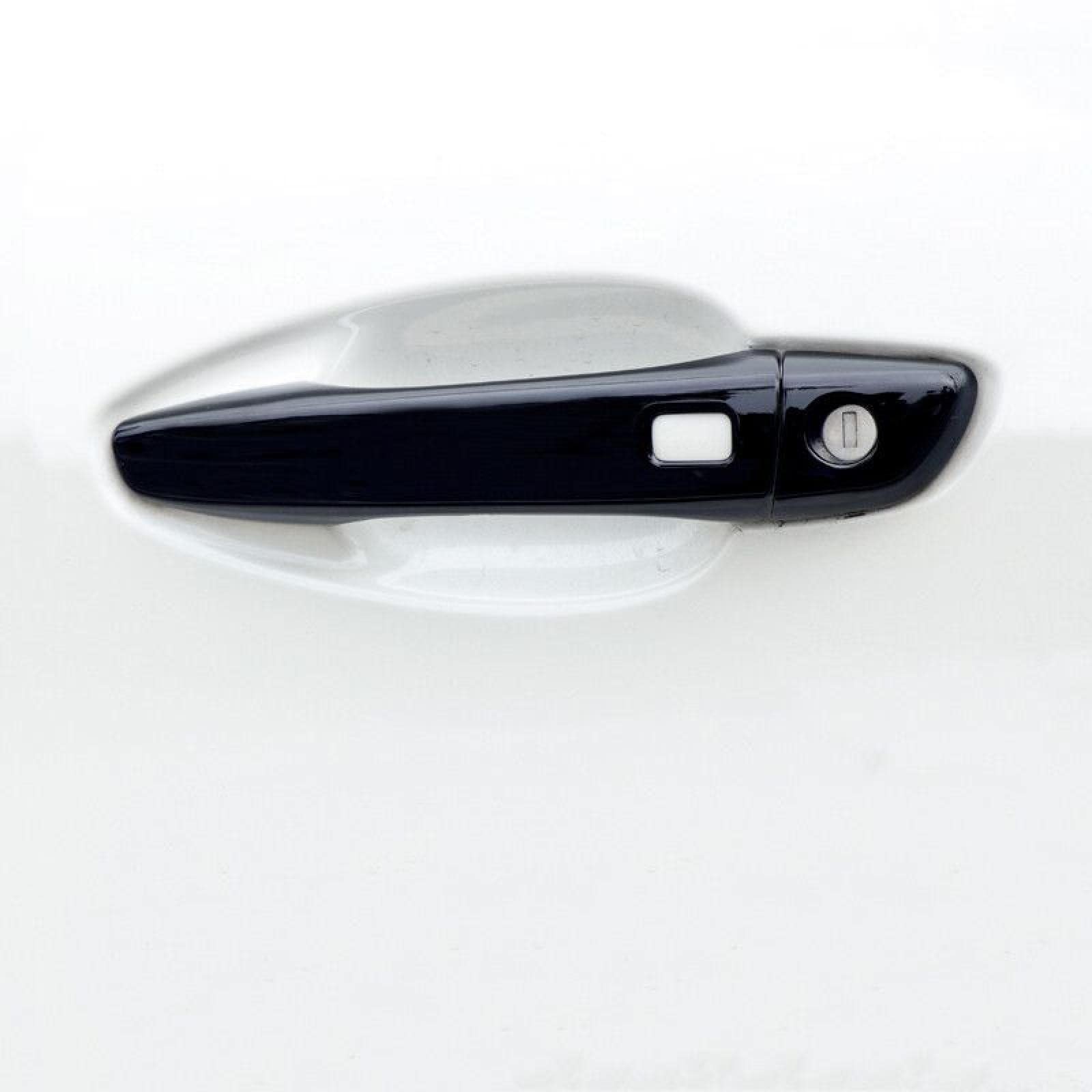 Couverture de poignée de Porte pour Peugeot Rifter Partner 2020 2021 avec 2 capteurs Poignée de Porte Extérieure Noir Brillant Garniture